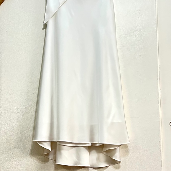 Mac Duggal 55387 One Shoulder Satin Midi Dress - Picture 5 of 12